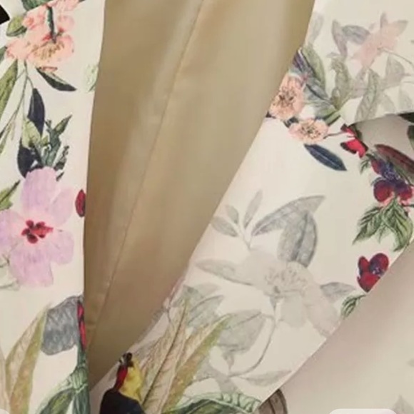 Nwt Women printed Blazer, Small, floral, birds,beautiful, Small - Picture 5 of 15